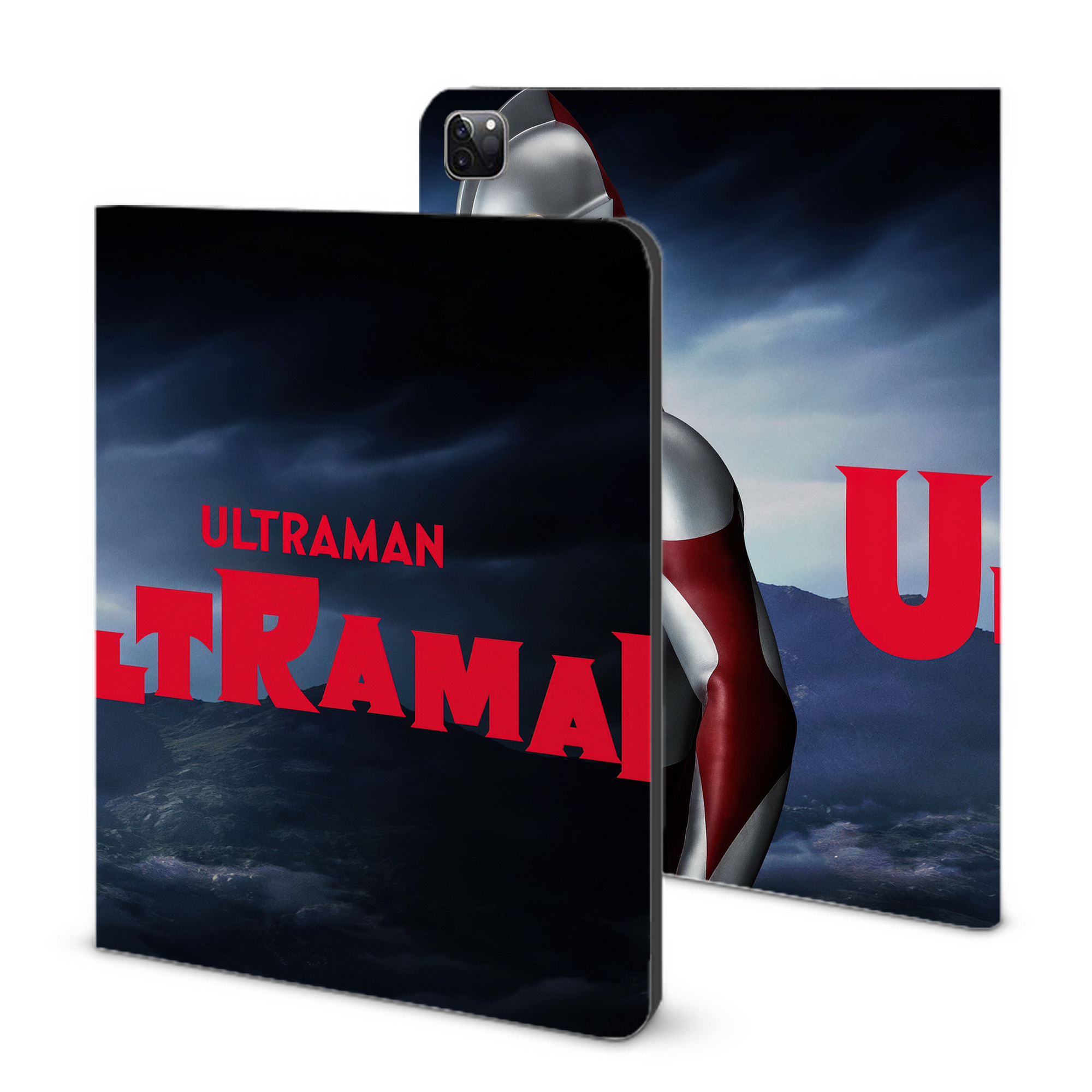 （画像用） ウルトラマン Ultraman IPad ケース ブック型 PUレザー TPU 耐衝撃 軽量 薄型 ペン収納なし 全面保護 IPad 各モデル対応
